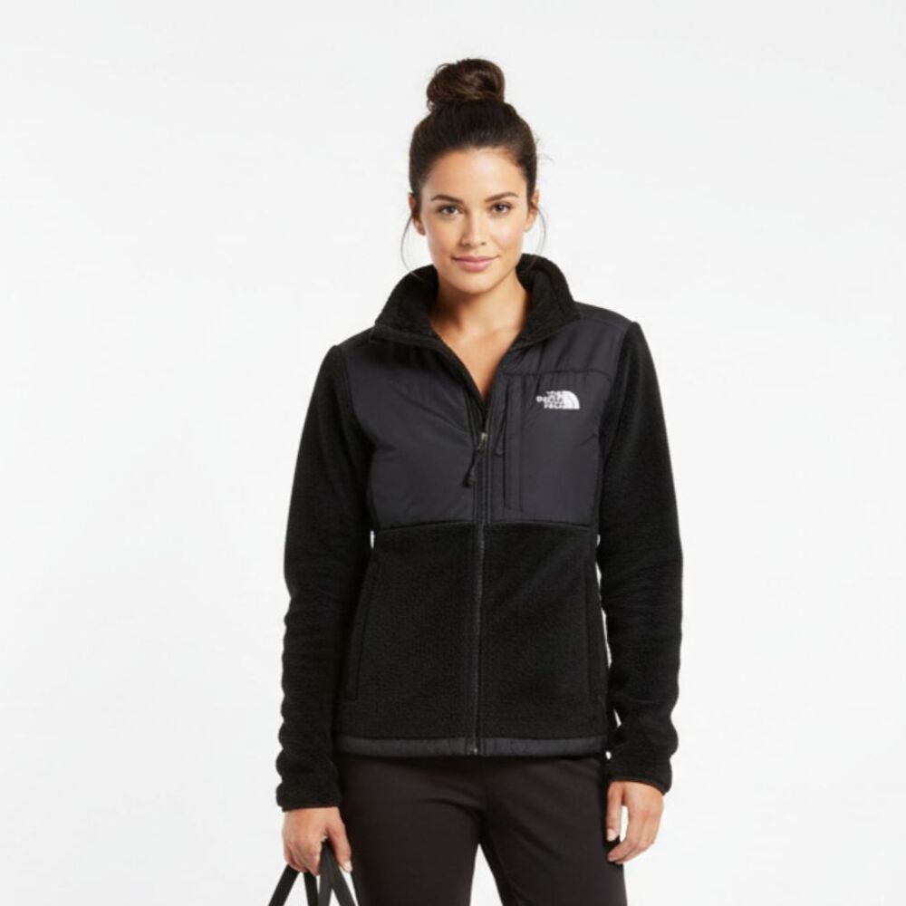 North Face Black Zip Cozy Fuzzy Fleece Long Sleeve Sport Jacket XS